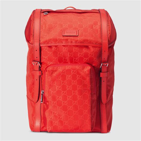 gucci red nylon backpack|unisex Gucci backpack.